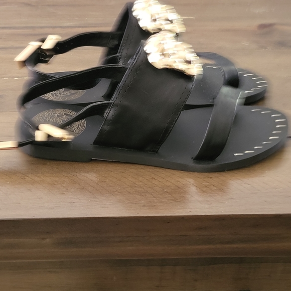 Versace Palazzo Yellow Gold Plated Medusa Plaque Mens Black Calfskin Leather Stu - Picture 3 of 8